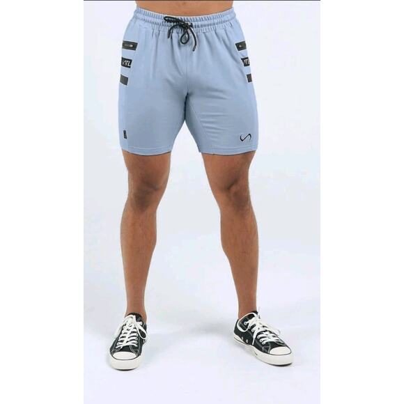 TLF Men's Resolute Shorts Sz Medium Blue Gym Athletic Training Performance - Picture 2 of 8